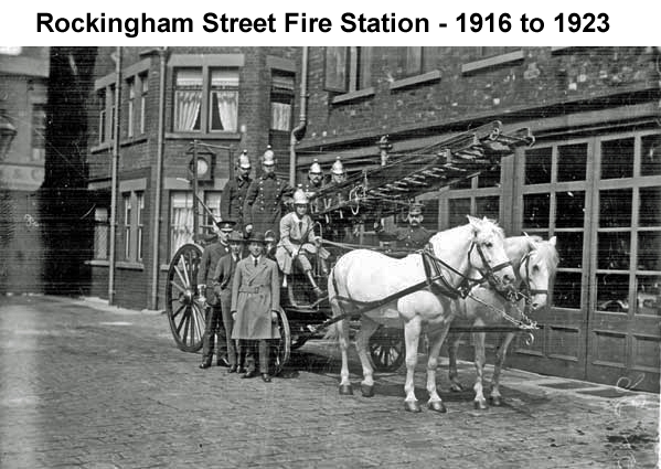 Photo - Rockingham Street Fire Station between 1916 and 1923. 